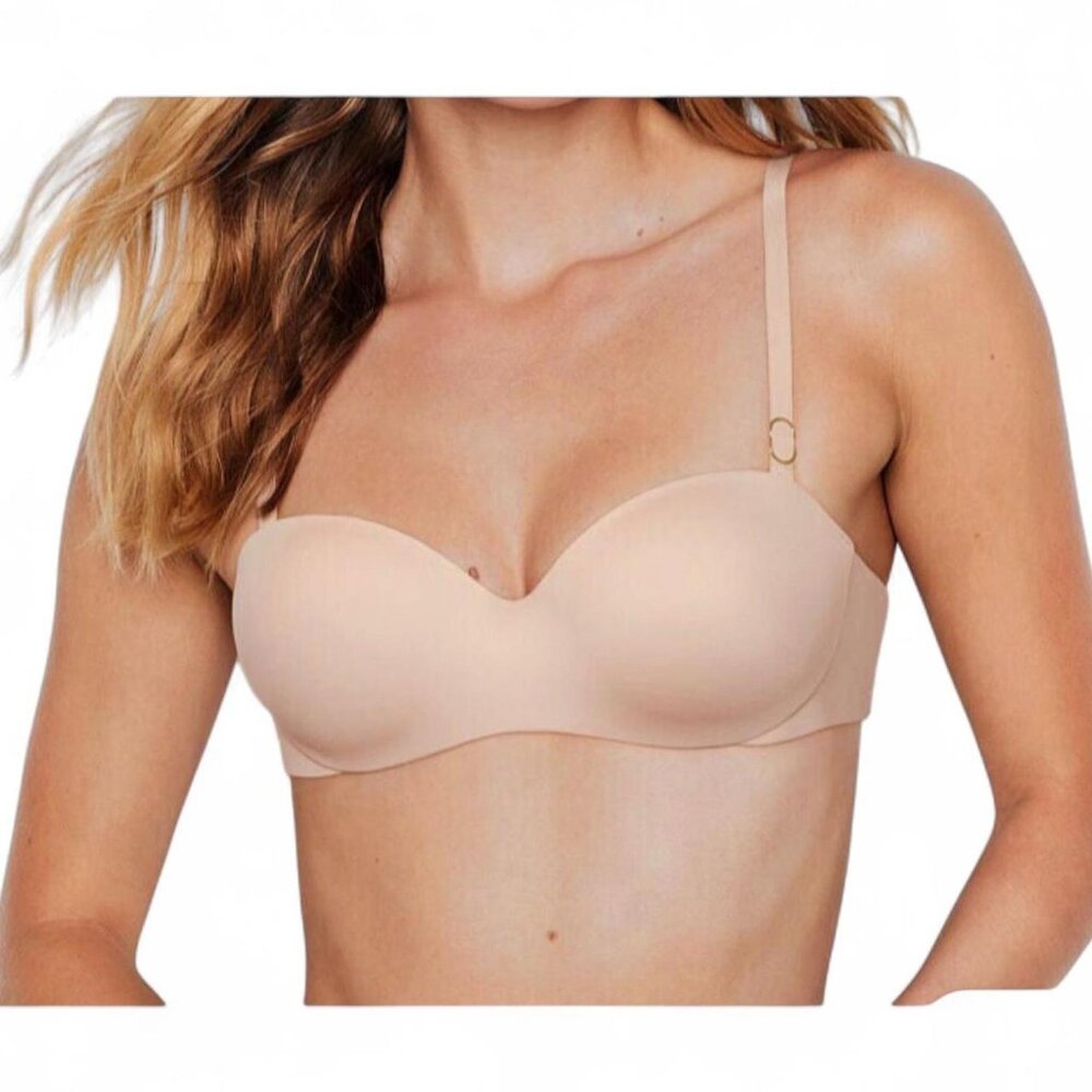 Tan underwire bra with adjustable straps lingerie   Nwot  Size 32D